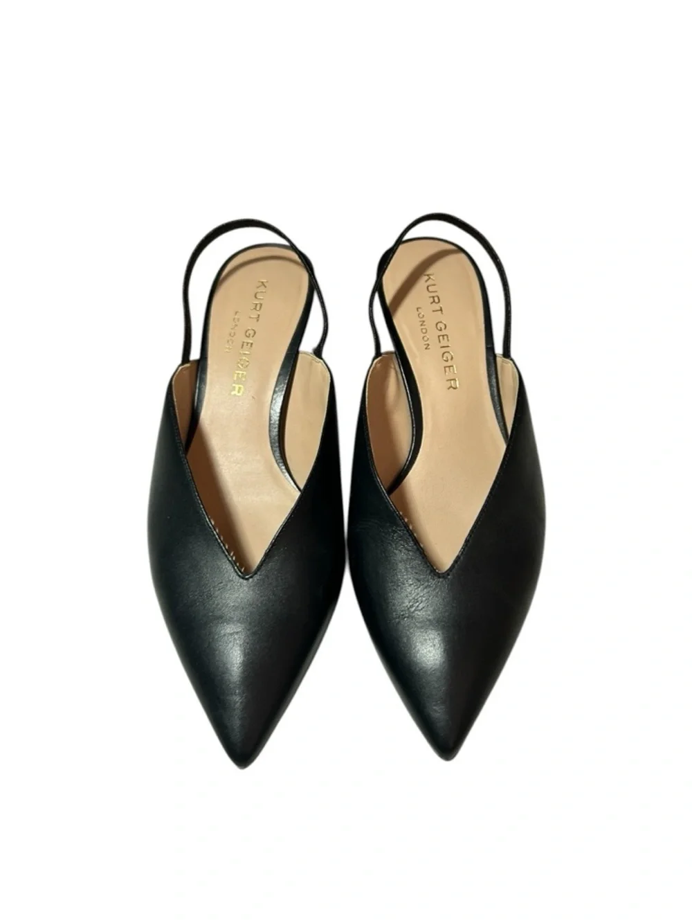 Kurt Geiger London Battersea Pointed-Toe Slingback Kitten Heels size 6/6.5